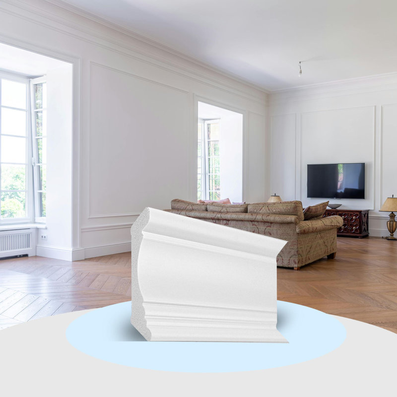 Art3d 96''x3.7'' Crown Molding Trim,Glue Up Decorative Ceiling Moulding ...